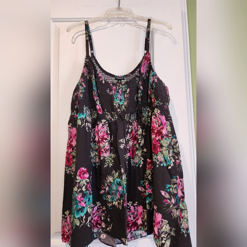 Torrid Floral Shirred Cami Tank